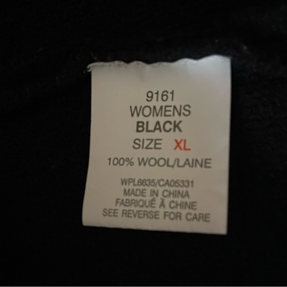 Woolrich Women’s Vintage 100% Wool Black Embroidered Rustic Vest Size XL - Picture 6 of 6